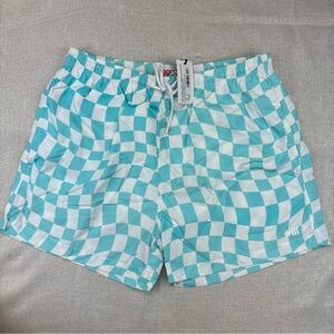 Bloomie's Wavy Check Swim Trunks L